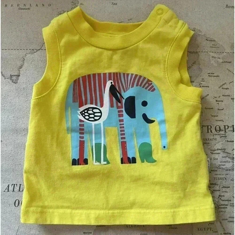 Marimekko 3Mo Yellow Graphic Tank Shipped via USPS